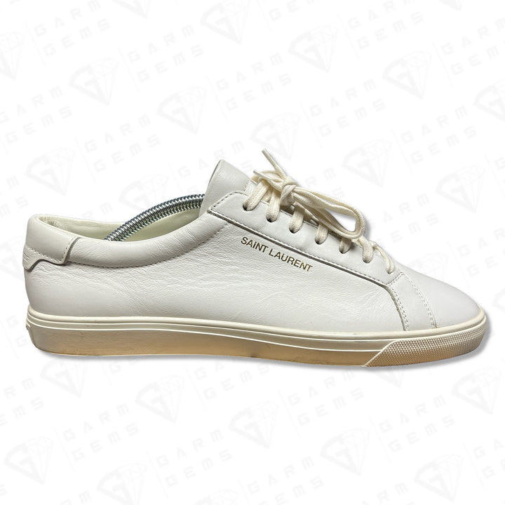 Saint Laurent Andy Leather Low Top Trainers