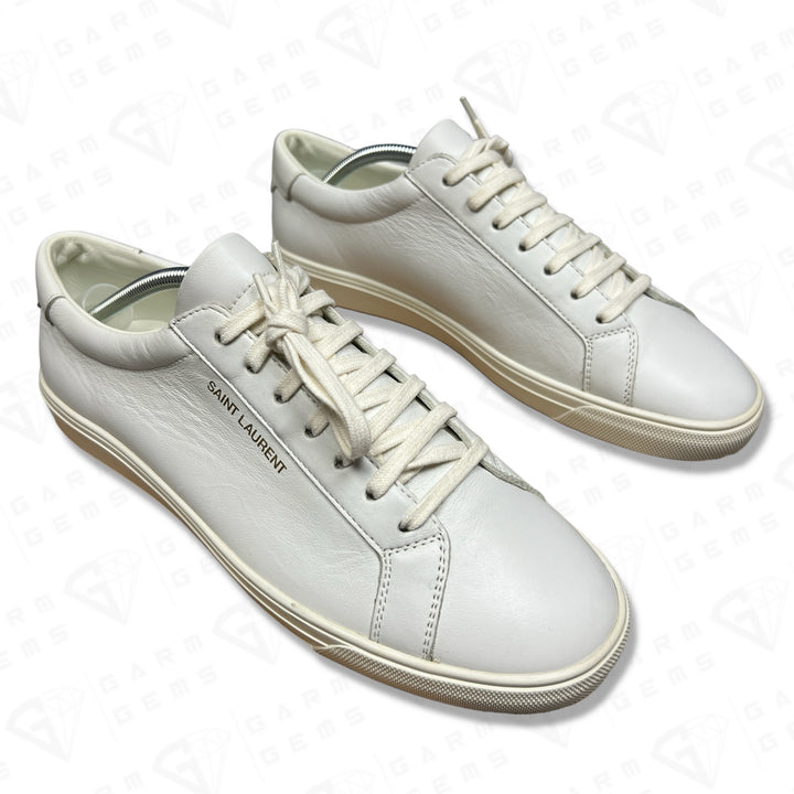 Saint Laurent Andy Leather Low Top Trainers