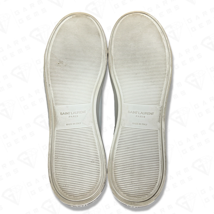 Saint Laurent Andy Leather Low Top Trainers