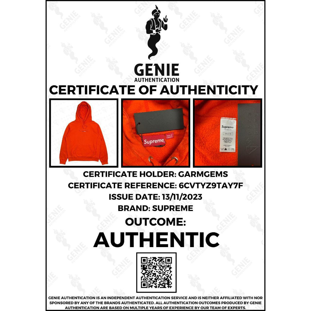 Supreme Embossed Logo Hoodie GarmGems