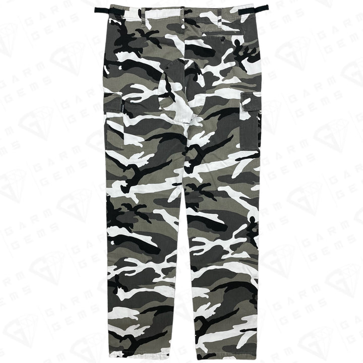 Balenciaga Snow Camo Cargo Trousers GarmGems