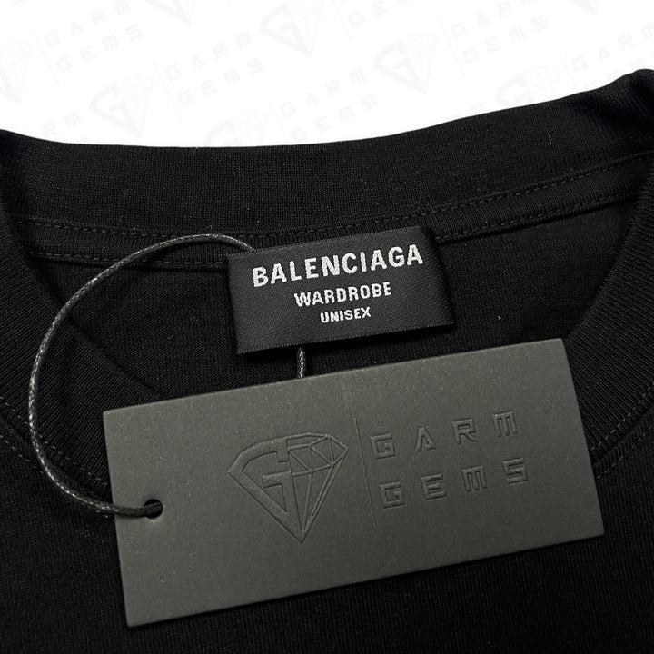 Balenciaga BB Pixel Logo Oversized T-Shirt