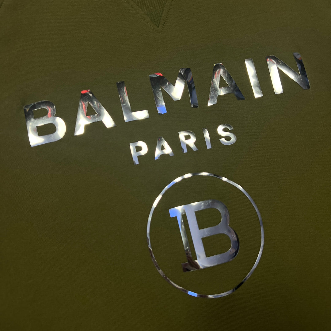 Balmain Metallic Logo Sweatshirt