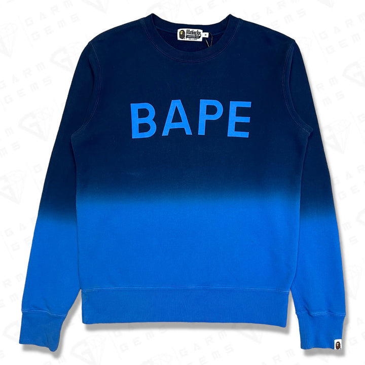 A Bathing Ape Gradation Fade Logo Sweatshirt