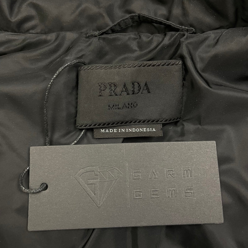 Prada Triangle Plaque Logo Hooded Puffer Jacket GarmGems