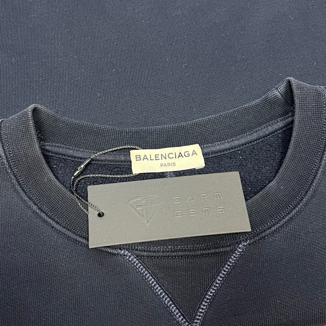 Balenciaga Intarsia Hem Logo Sweatshirt