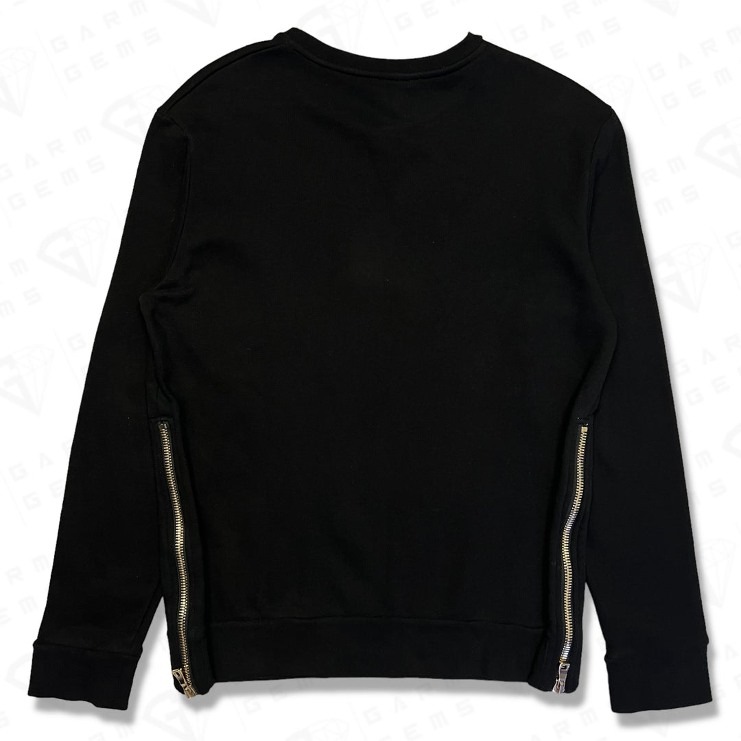 Balmain Panther Logo Zip Sweatshirt