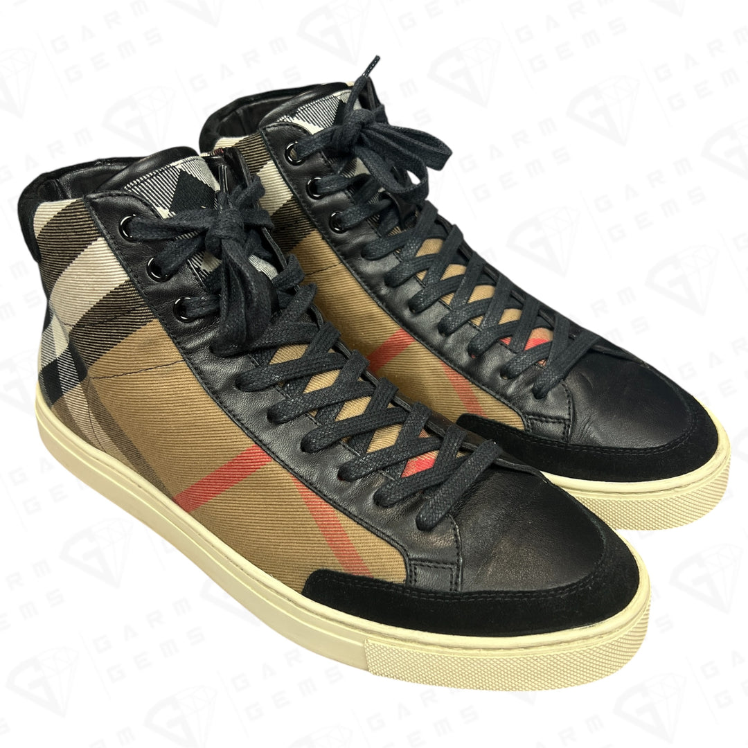 Burberry Painton High Top Check Trainers