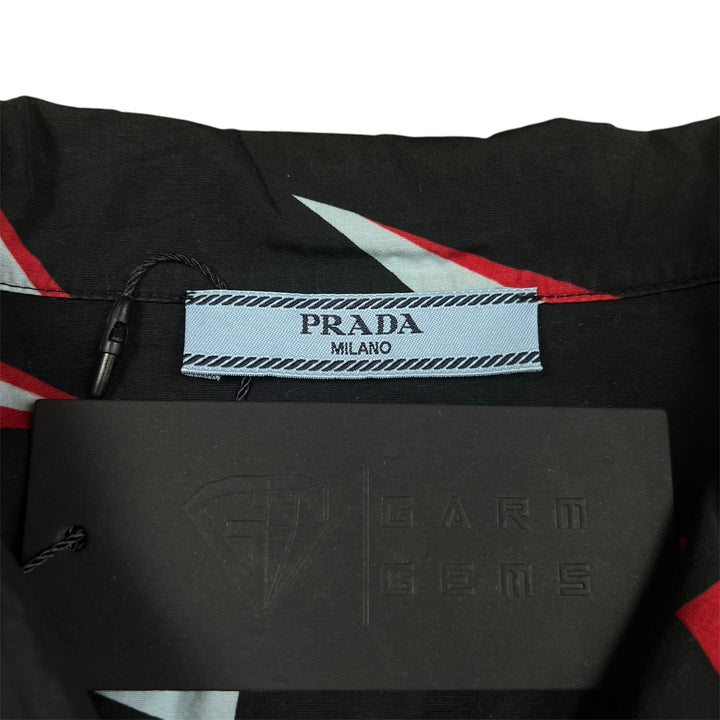 Prada Lightning Bolt Frankenstein Bowling Shirt