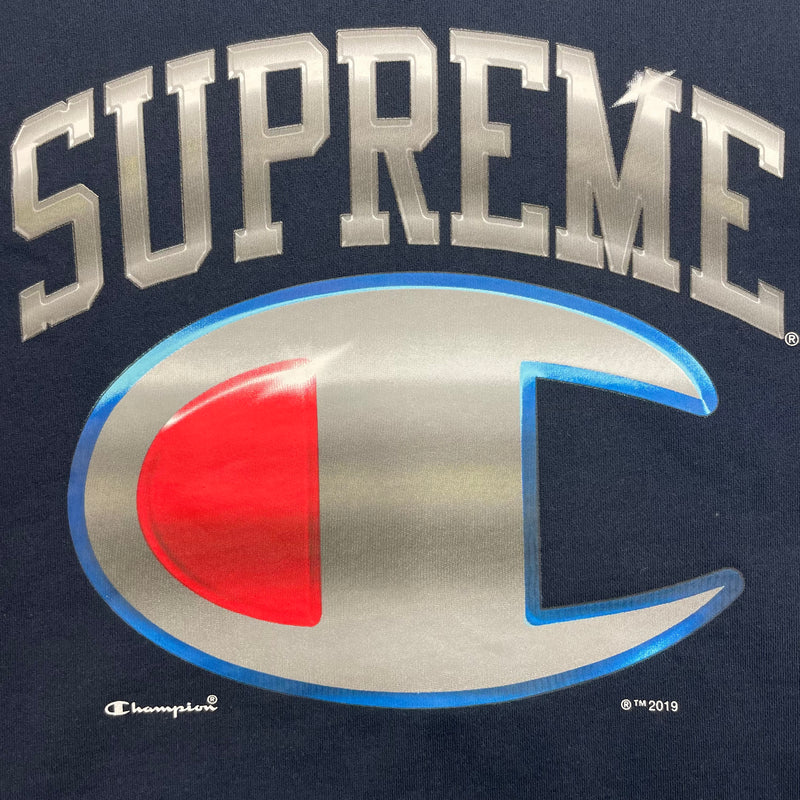 Supreme x Champion Chrome Crewneck Sweatshirt GarmGems