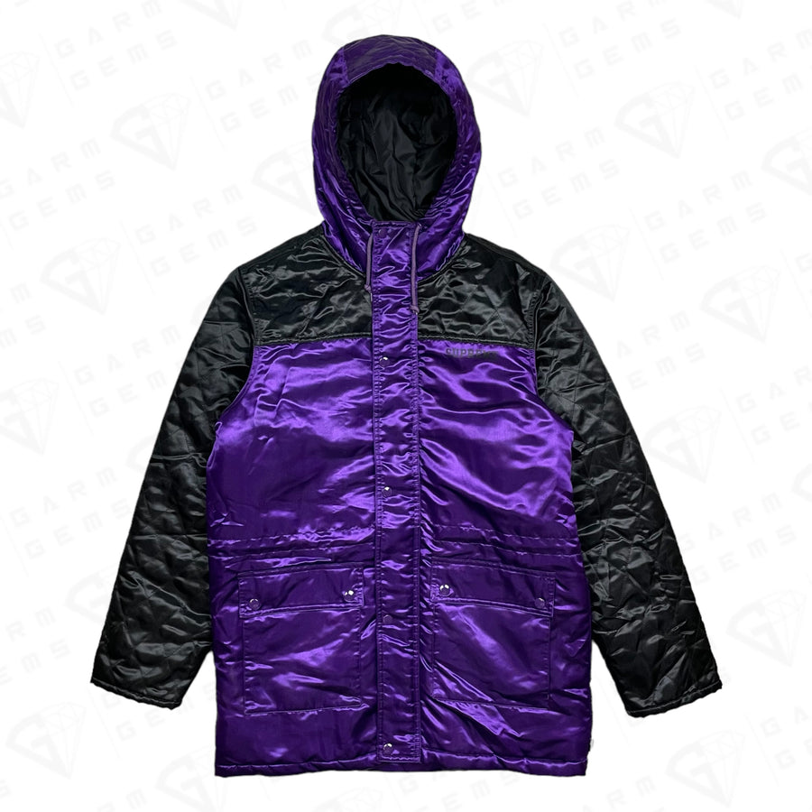 Supreme Quilted Satin Sideline Parka Coat GarmGems