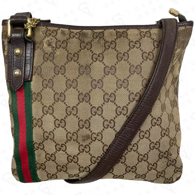 Gucci GG Canvas Stripe Crossbody Bag GarmGems