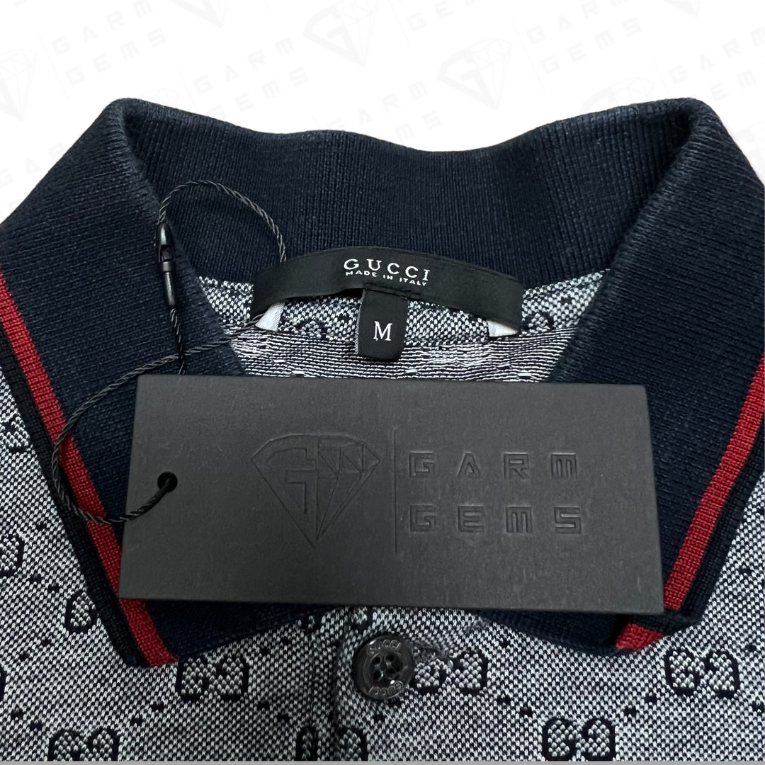 Gucci GG Monogram Logo Polo Shirt