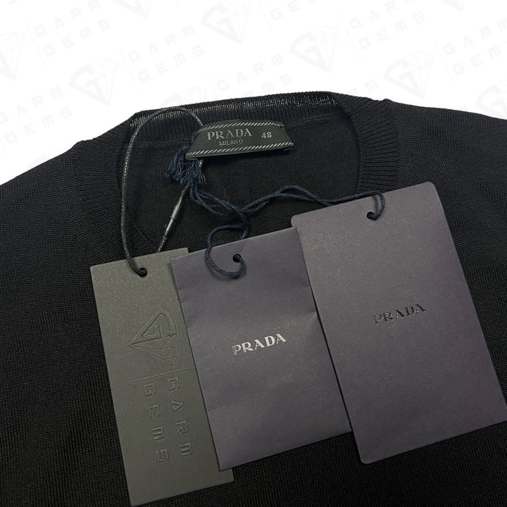 Prada Plain Wool Knit T-Shirt