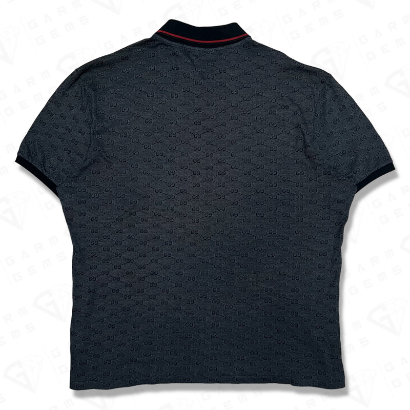 Gucci GG Monogram Logo Polo Shirt