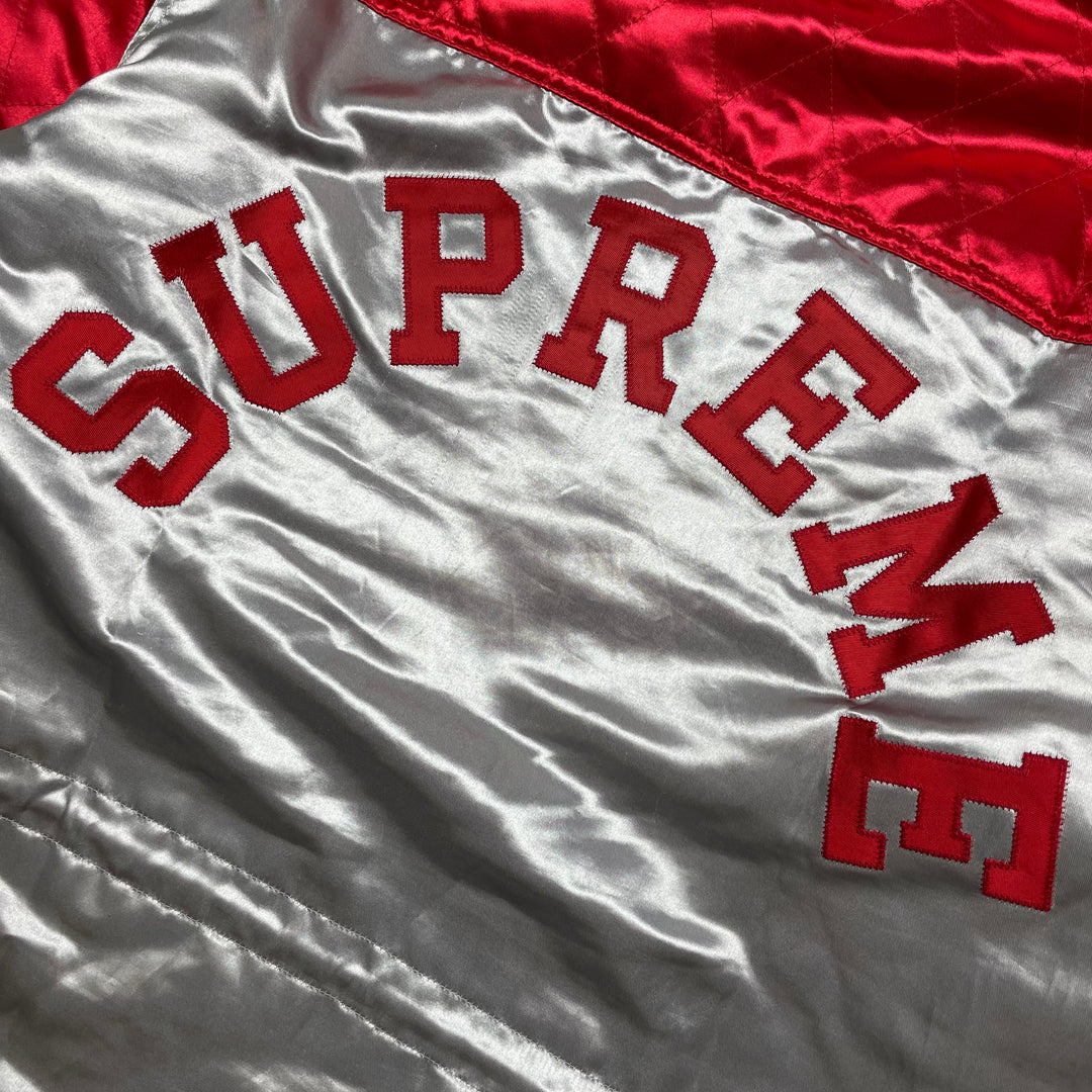 Supreme Quilted Satin Sideline Parka Coat GarmGems