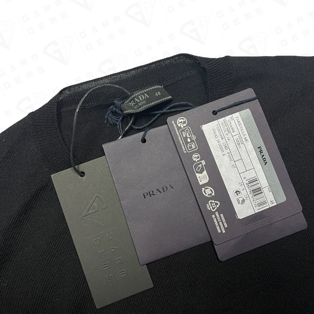 Prada Plain Wool Knit T-Shirt