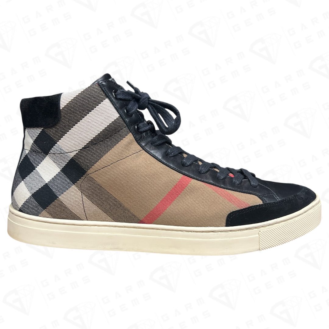 Burberry Painton High Top Check Trainers