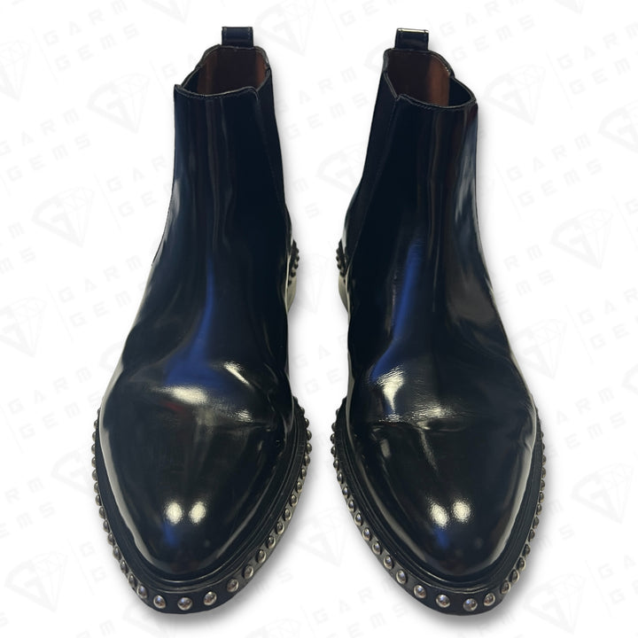 Givenchy Studded Calfskin Leather Chelsea Ankle Boots