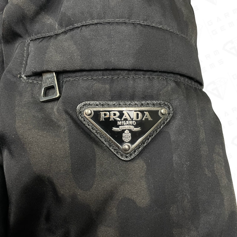 Prada Triangle Plaque Logo Camo Puffer Jacket GarmGems