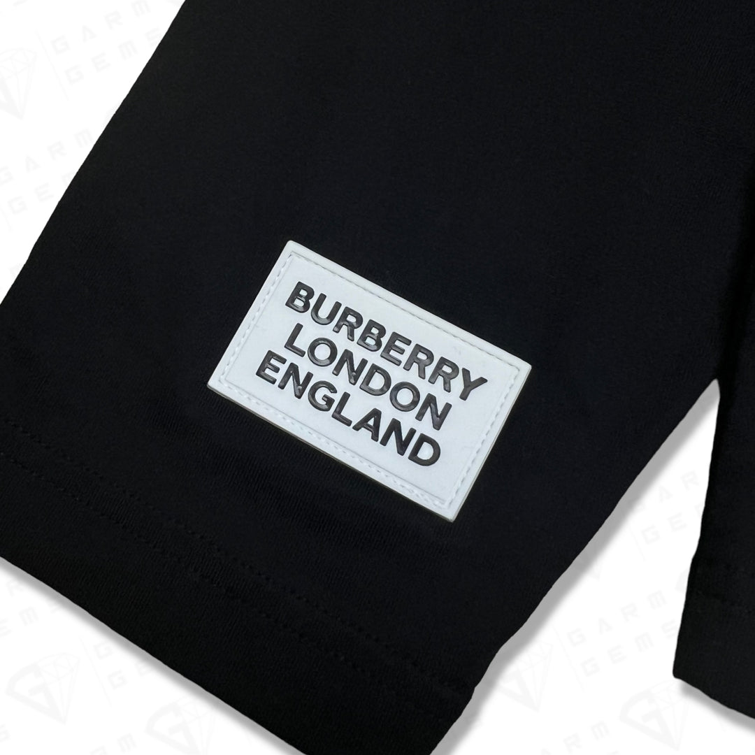 Burberry Oversized Montage Print Cut Out L/S T-Shirt