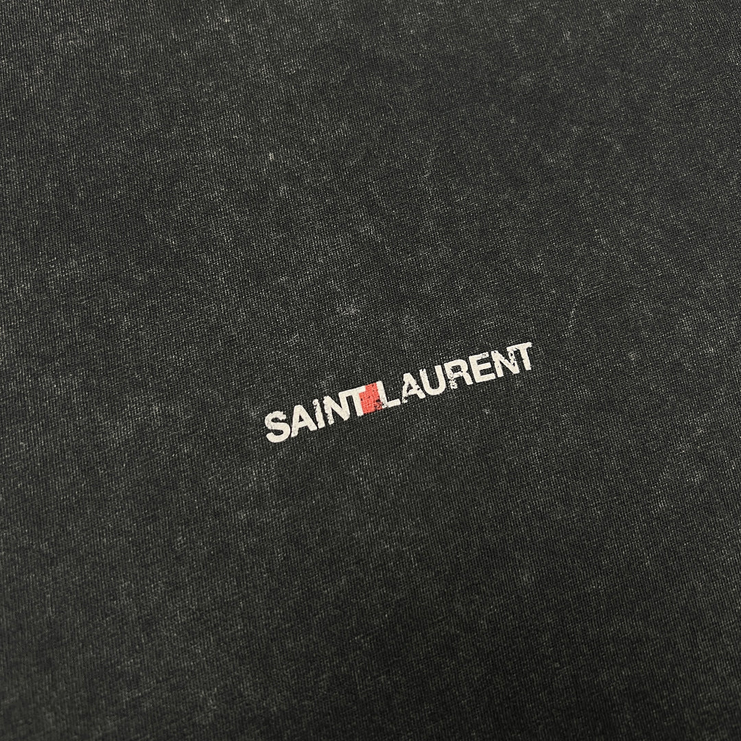 Saint Laurent Destroyed Archive Logo T-Shirt