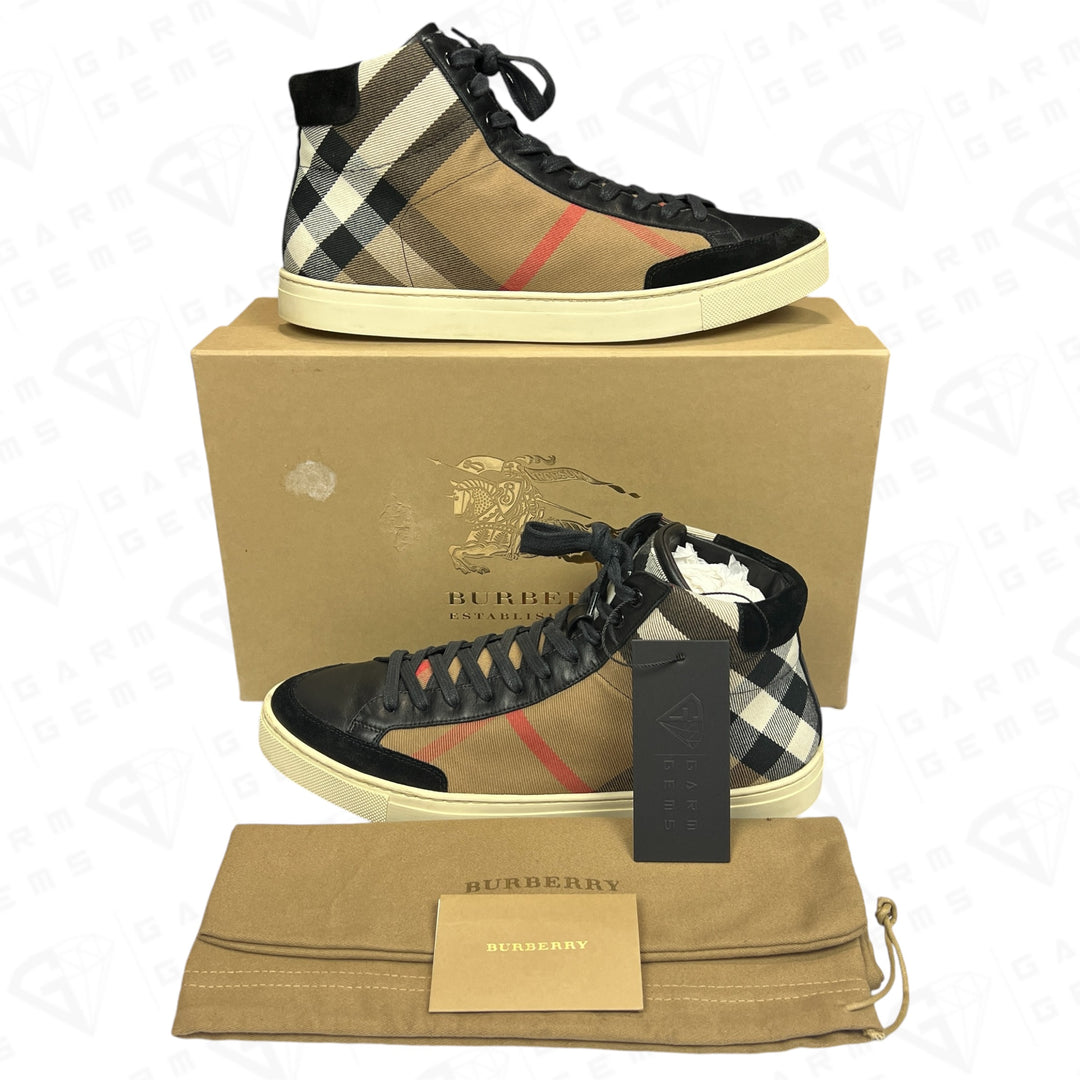 Burberry Painton High Top Check Trainers