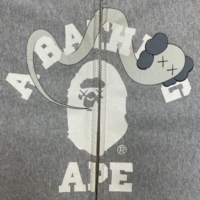 BAPE A Bathing Ape x Kaws Bendy Logo Full Zip Hoodie