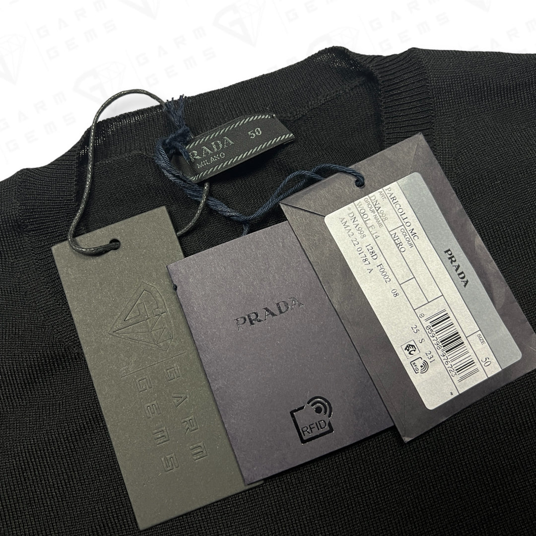 Prada Plain Wool Knit T-Shirt