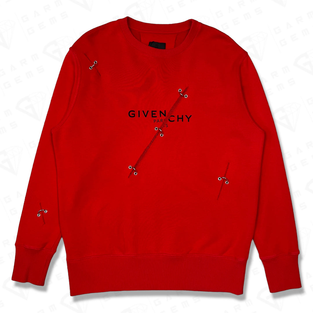 Givenchy Trompe-L'œil Ring Logo Print Sweatshirt