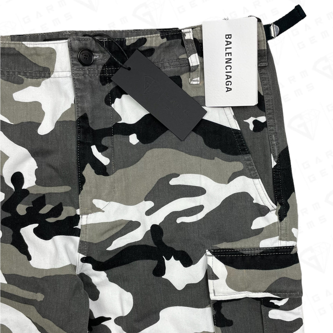 Balenciaga Snow Camo Cargo Trousers GarmGems