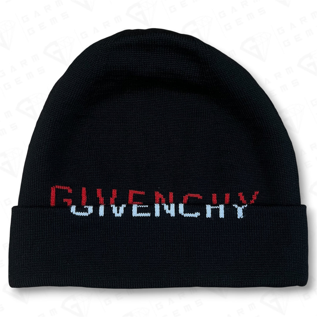 Givenchy Intarsia Knit Wool Beanie