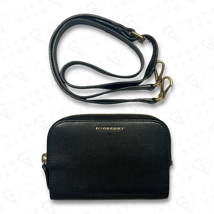 Burberry Grain Calfskin Leather Small Crossbody Bag