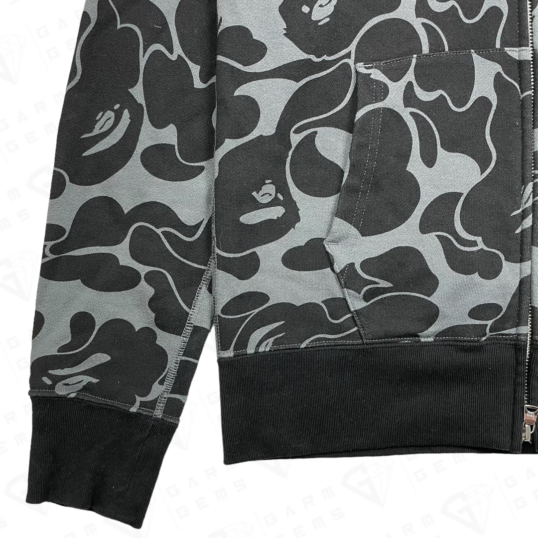 BAPE A Bathing Ape Big ABC Solid Camo Detachable Fullzip Shark Hoodie GarmGems