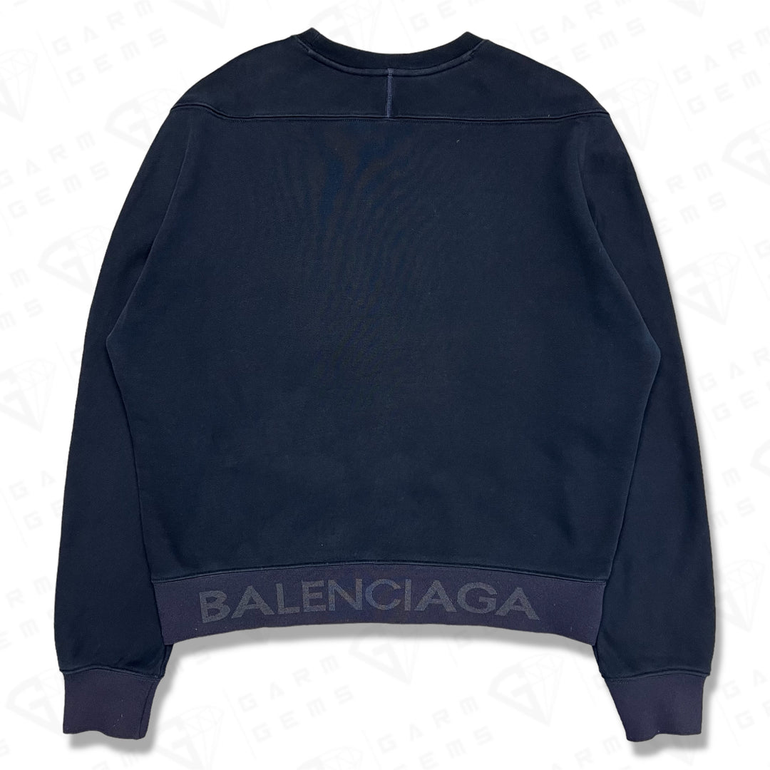 Balenciaga Intarsia Hem Logo Sweatshirt