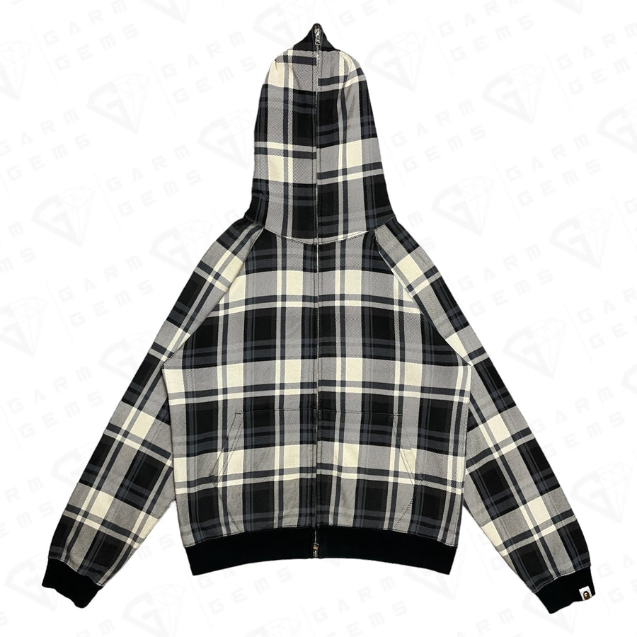 BAPE A Bathing Ape Check Full Zip Hoodie GarmGems