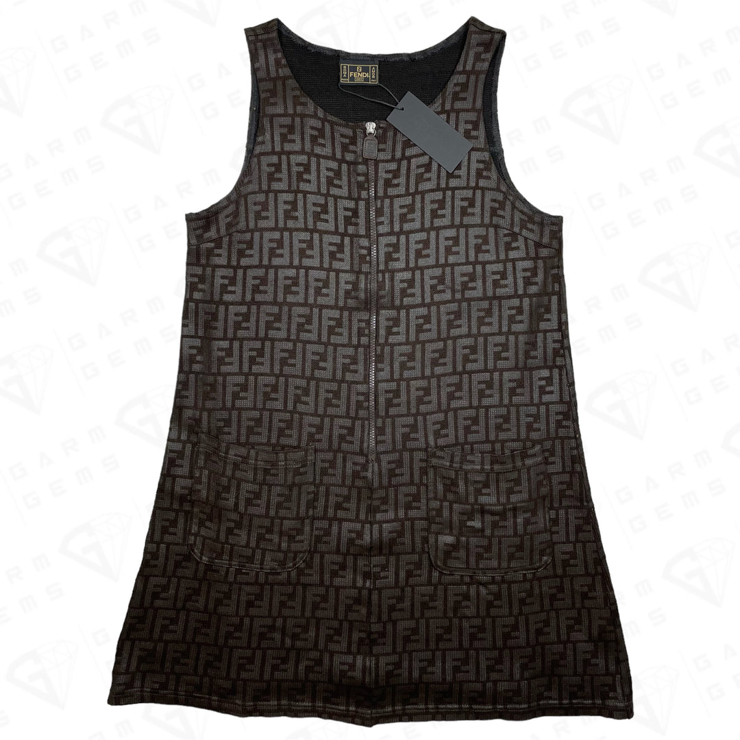 Fendi Vintage Zucca Monogram One Piece Dress GarmGems