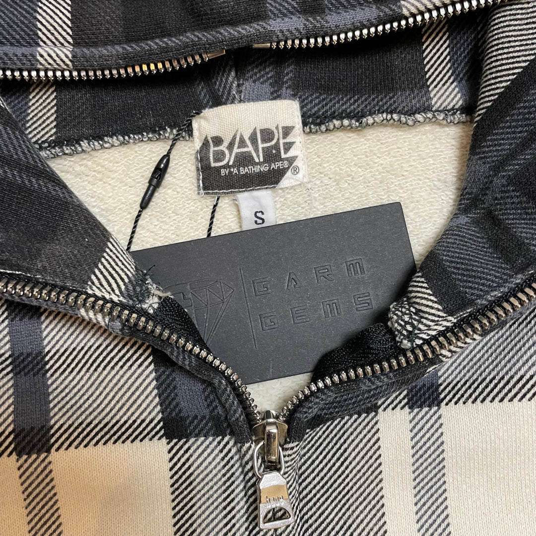 BAPE A Bathing Ape Check Full Zip Hoodie GarmGems