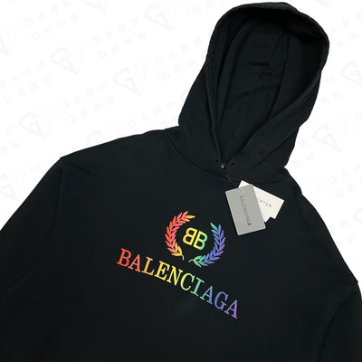 Balenciaga Rainbow Embroidered Hoodie GarmGems