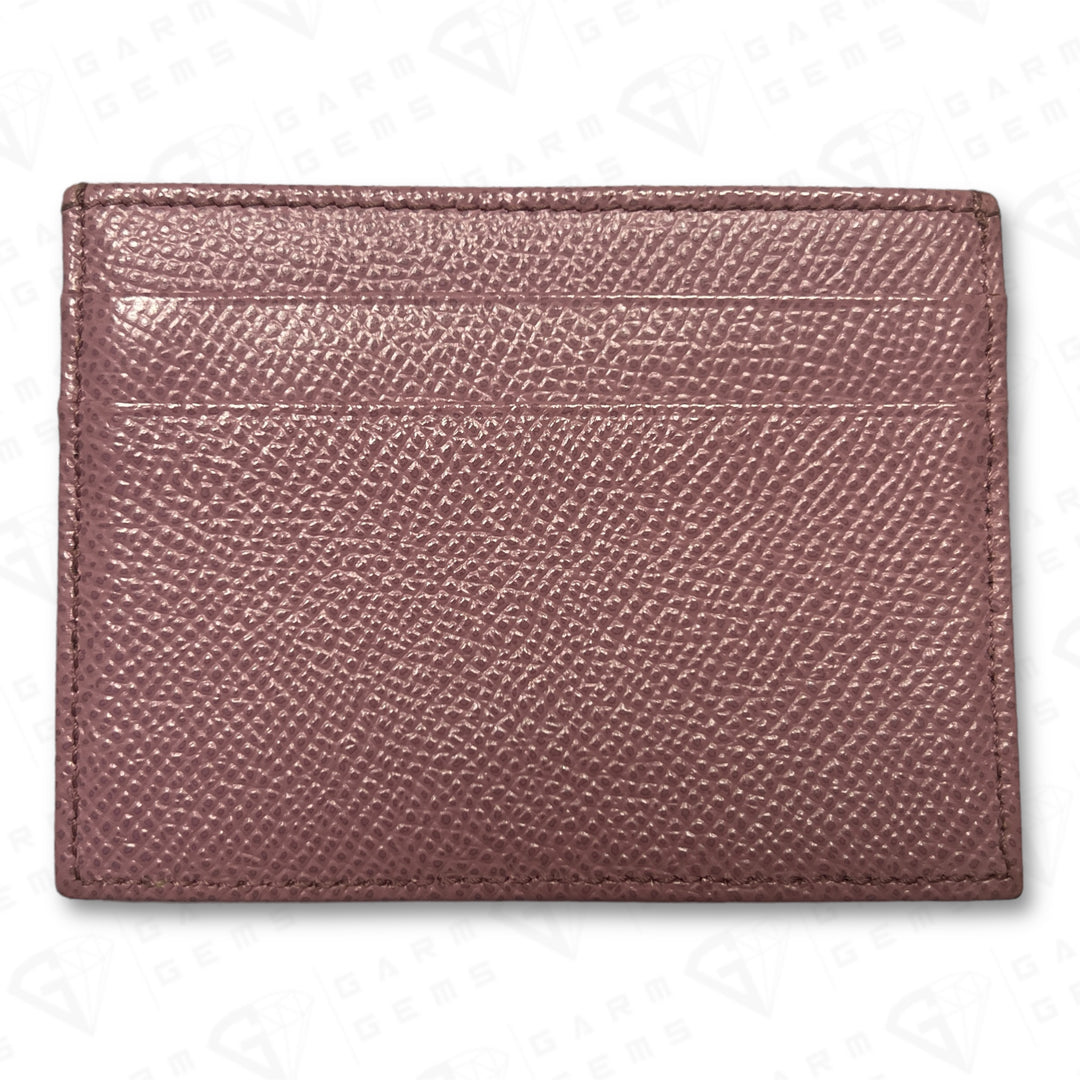 Dolce & Gabbana Plaque Calfskin Leather Cardholder