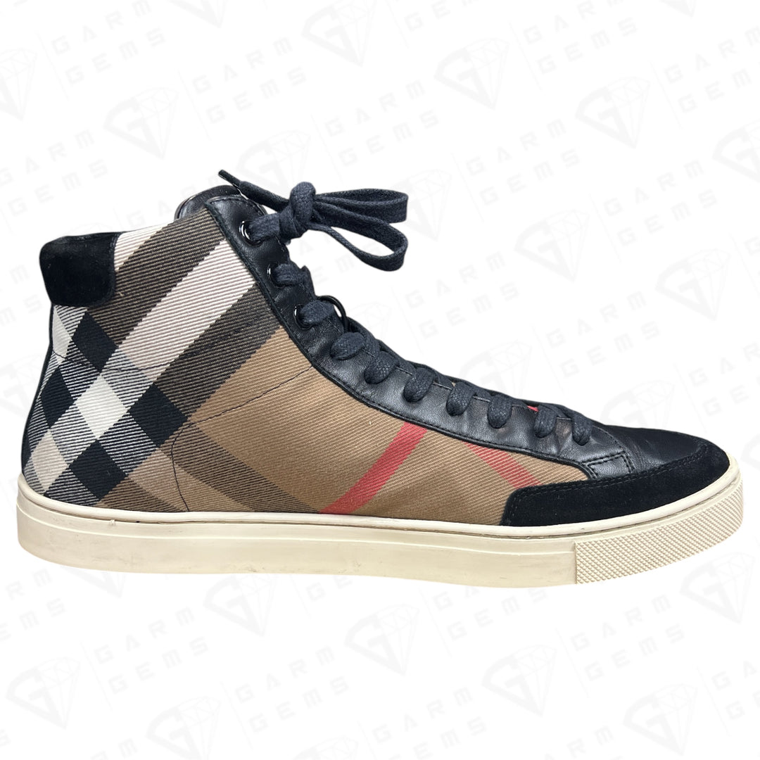 Burberry Painton High Top Check Trainers