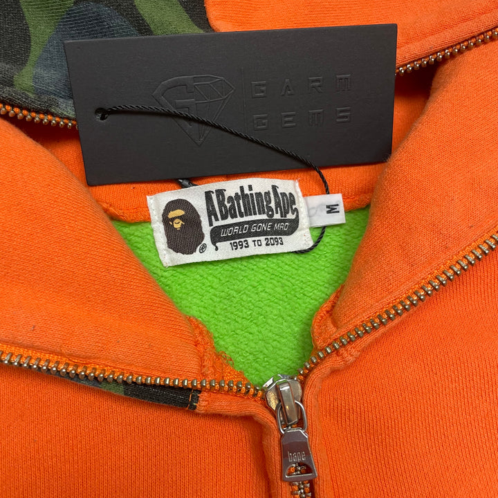 BAPE A Bathing Ape Neon Camo Full Zip Hoodie GarmGems