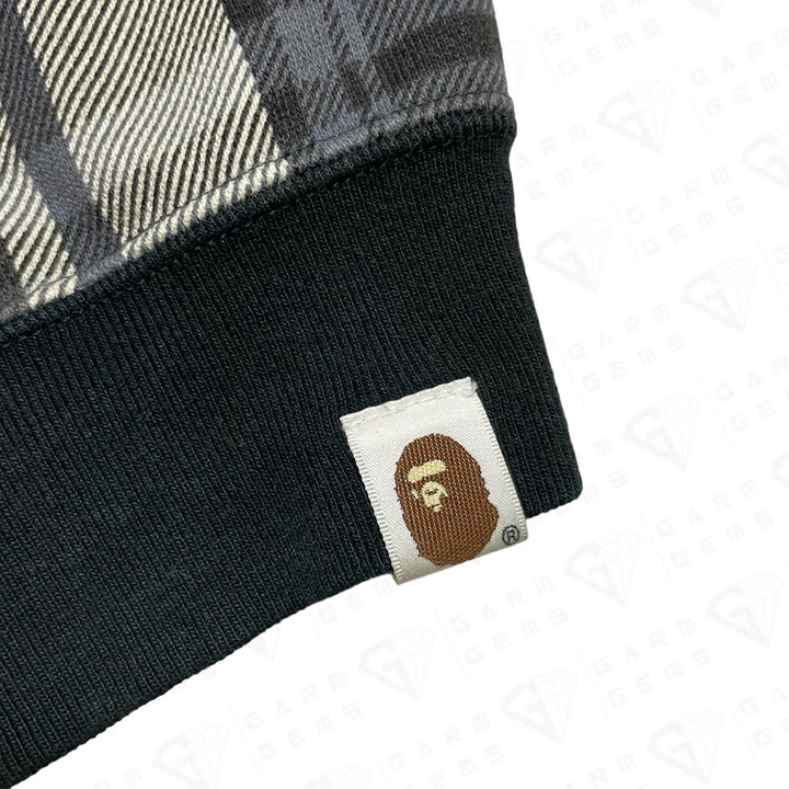 BAPE A Bathing Ape Check Full Zip Hoodie GarmGems