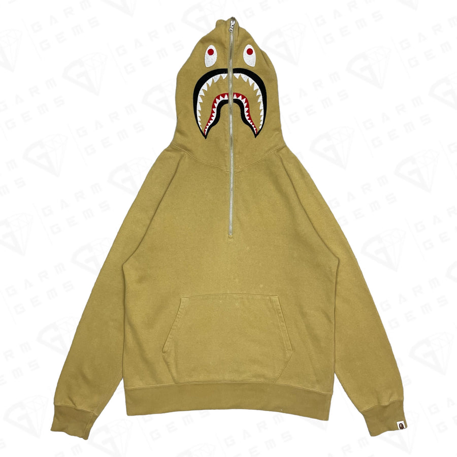 BAPE A Bathing Ape Shark Half Zip Hoodie GarmGems