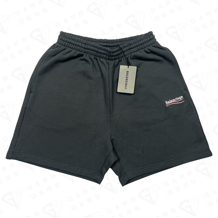 Balenciaga Embroidered Political Campaign Logo Shorts
