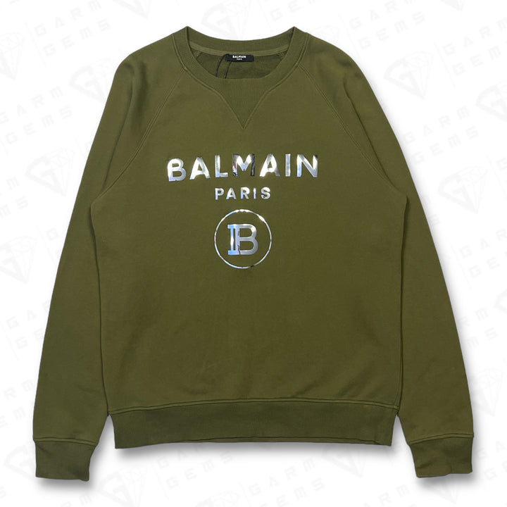 Balmain Metallic Logo Sweatshirt