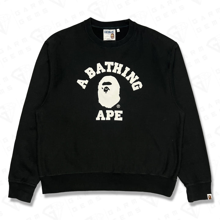 A Bathing Ape Relaxed Classic College Logo Sweatshirt