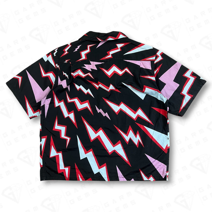 Prada Lightning Bolt Frankenstein Bowling Shirt
