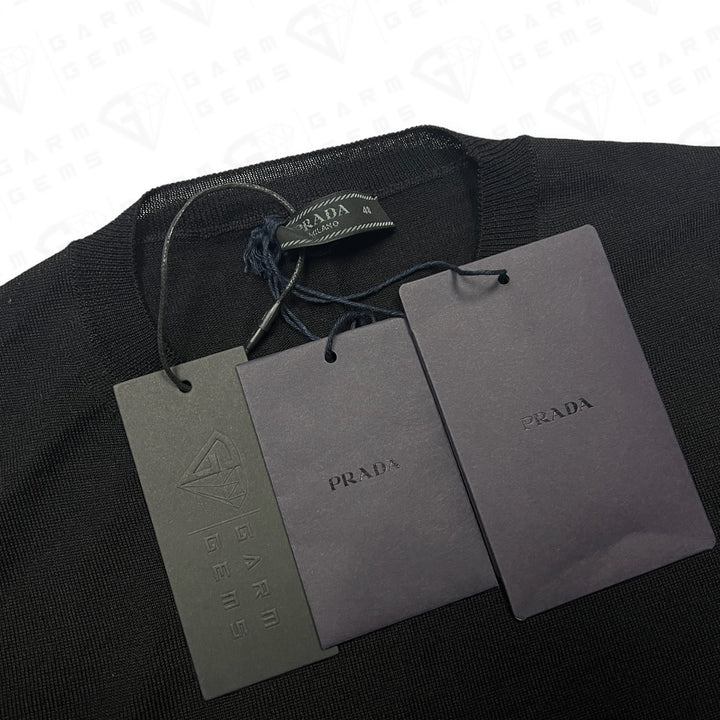 Prada Plain Wool Knit T-Shirt