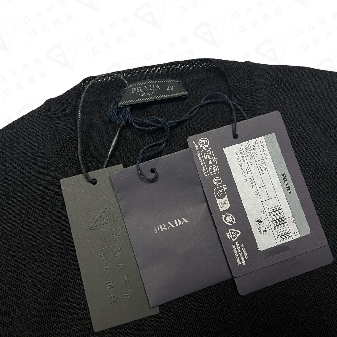 Prada Plain Wool Knit T-Shirt